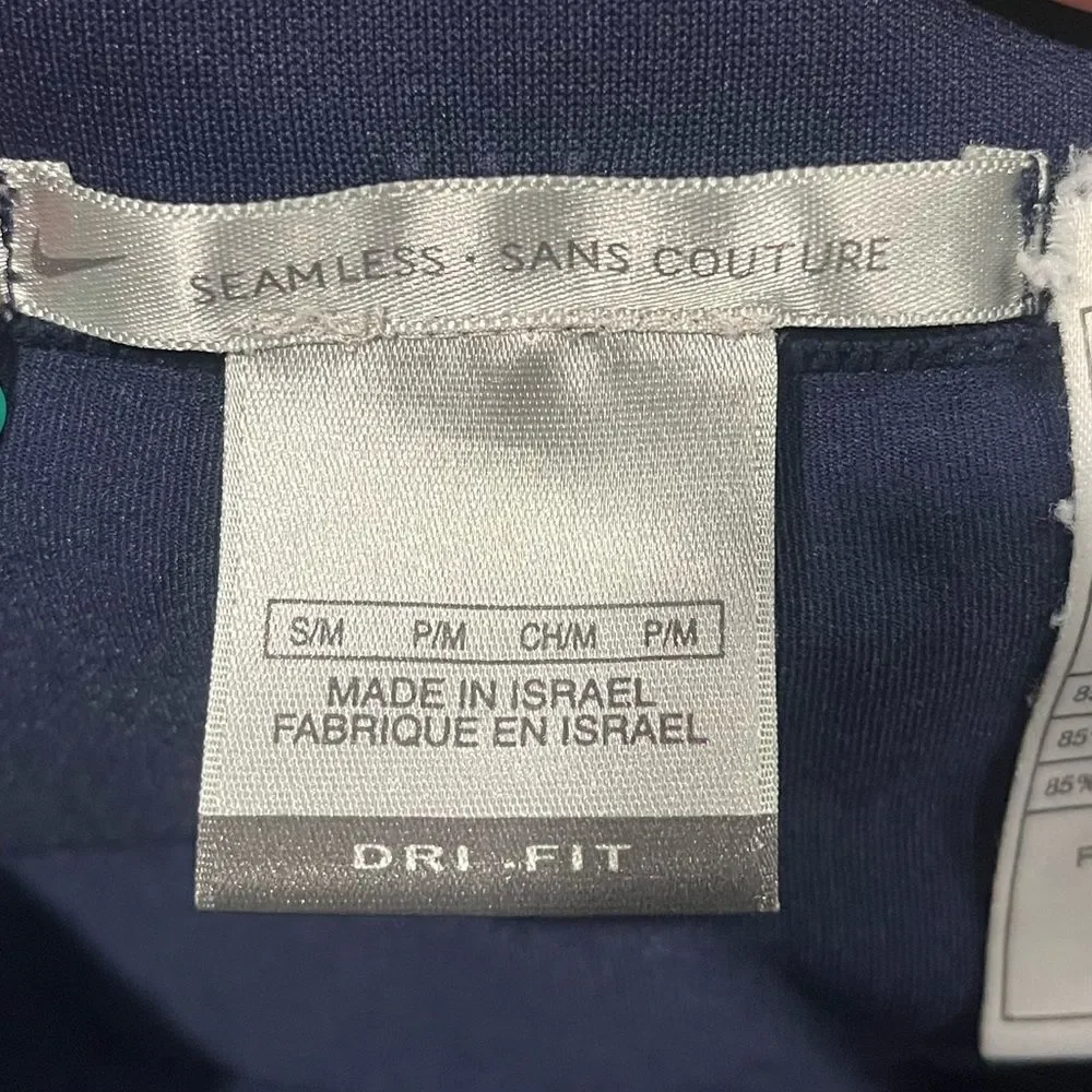 Nike Sans Couture Dri Fit Workout Shorts High Rise Elastic Waistband Navy Sz S/M
